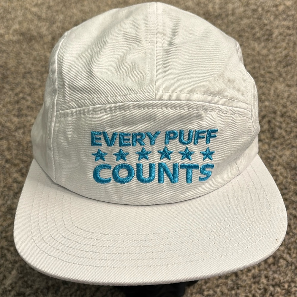 Exclusive Rare gopuff Every Puff Counts Embroidered White 5-Panel Hat